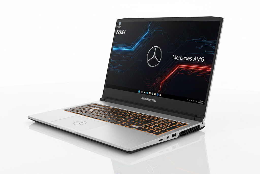 MSI Stealth 16 Mercedes-AMG Angled View